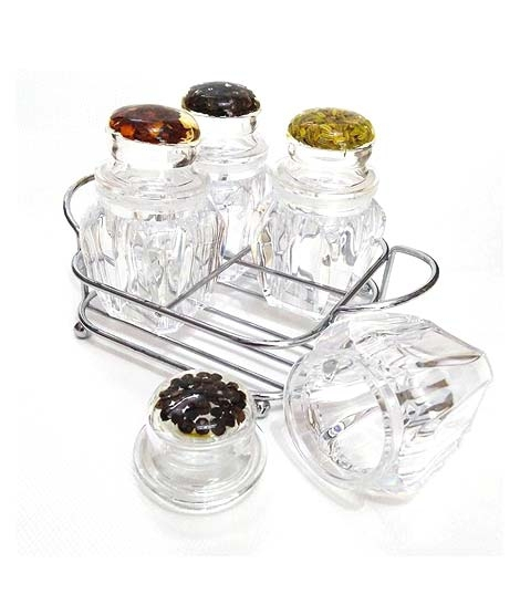 iShopping - Charming Closet Sugar Pot & Mini Cruet Jar With Stand (0107)