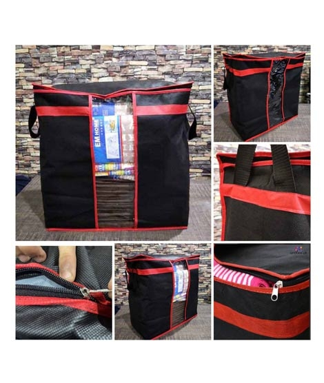 iShopping - Charming Closet Washable Blanket Storage Bag Black