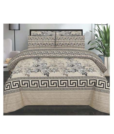 iShopping - Chenab Collection Double Size Bed Sheet (232)