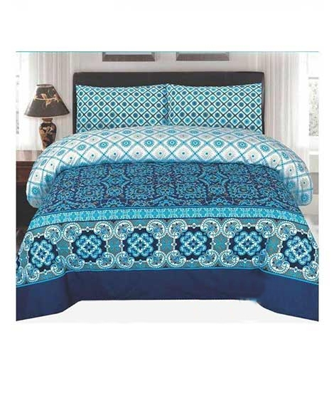 iShopping - Chenab Collection Double Size Bed Sheet (812)