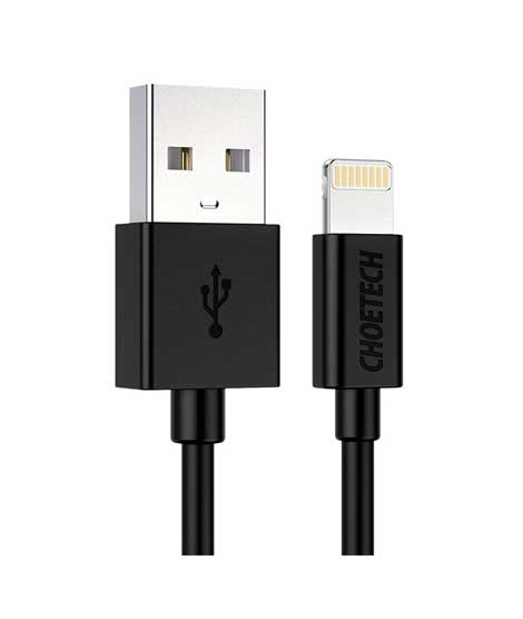 iShopping - Choetech 1.8m Lightning To USB Fast Charging Data Cable Black (IP0027)