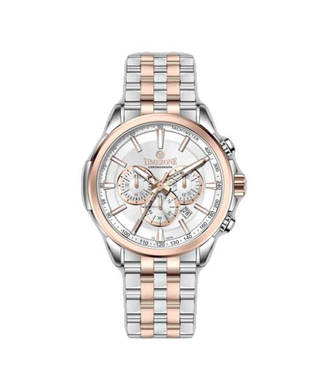 iShopping - Timezone Chronograph Delta Verve Watch For Men Two Tone Rose Gold (TZ-1327)