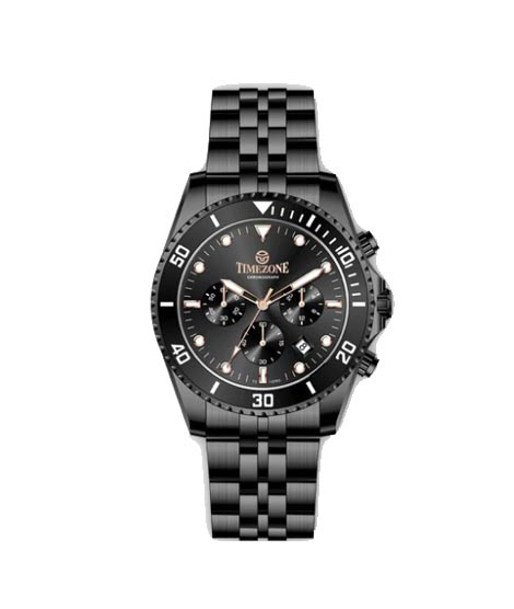 iShopping - Timezone Chronograph Eclipse Watch For Men (TZ-1329)-Rose Gold