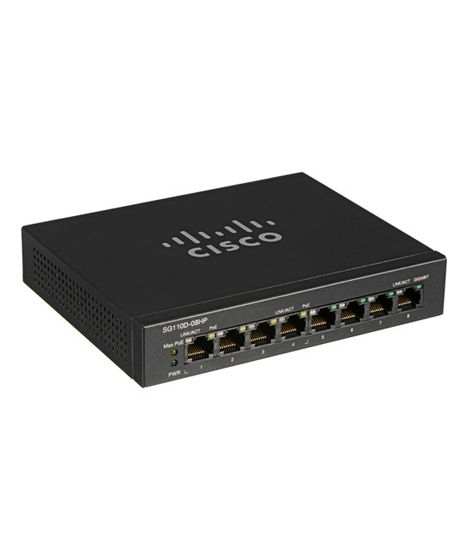 iShopping - Cisco 110 Series 8-Port Unmanaged PoE Gigabit Desktop Switch (SG110D-08HP)
