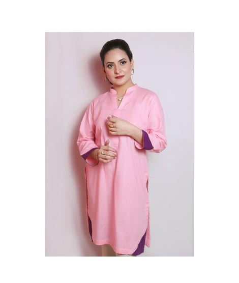 iShopping - Wardahs Collection Cotton Kurti For Women Peach (0003)