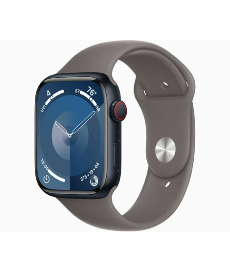 iShopping - Apple Watch Series 9 Midnight Aluminum Case With Sport Band-GPS-45 mm-Clay