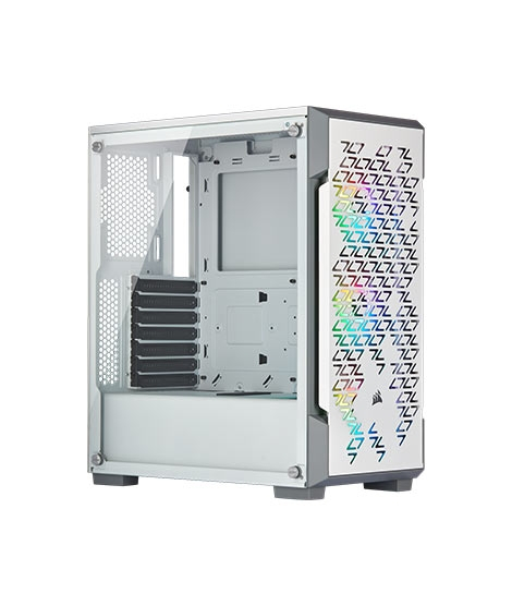 iShopping - Corsair iCUE 220T RGB Mid-Tower Computer Case White (CC-9011174-WW)