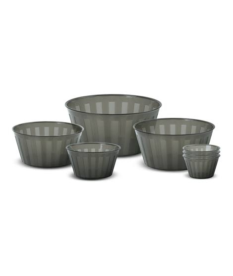 iShopping - Appolio Milan Bowl Pack Of 7-Smoke Grey
