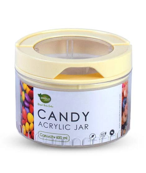 iShopping - Appollo Candy Acrtlic Jar Small 600ml-Cream