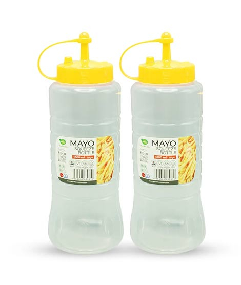 iShopping - Appollo Mayo Squeeze Bottle Medium (Pack Of 2)-Yellow