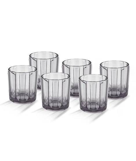 iShopping - Appollo Real Acrylic Glass M-3 (Pack Of 6)-Natural