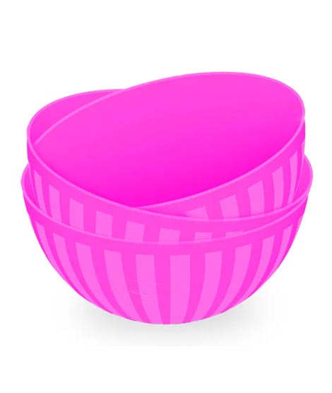 iShopping - Appollo Premio Bowl Medium (Pack Of 3)-Pink