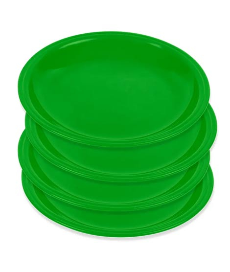 iShopping - Appollo Saga Plate Small (Pack Of 4)-Green