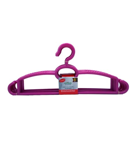 iShopping - Appollo Premio Clothes Hanger (Pack Of 6)-Pink