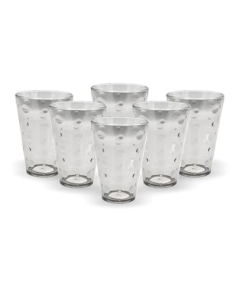 iShopping - Appollo Party Acrylic Glass M-3 (Pack Of 6)-Natural