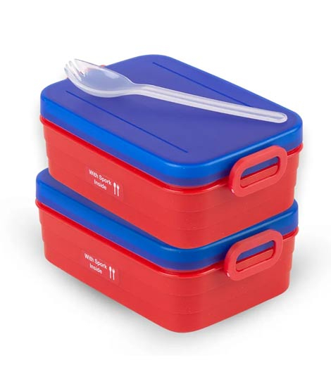 iShopping - Appollo Bunny Lunch Box M-3 (Pack Of 2) -Red