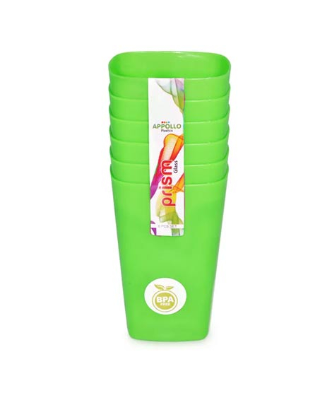 iShopping - Appollo Prism Glass M-1 (Pack Of 6)-Green