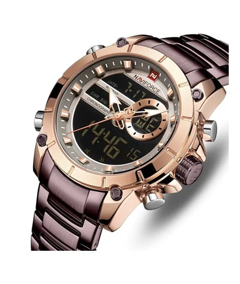 iShopping - NaviForce Dual Time Edition Men’s Watch (NF-9163-1)