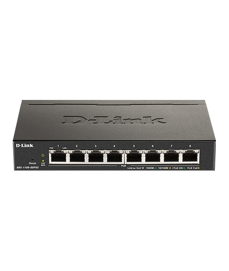 iShopping - D-Link 8-Port Gigabit PoE Smart Managed Switch (DGS-1100-08PV2)