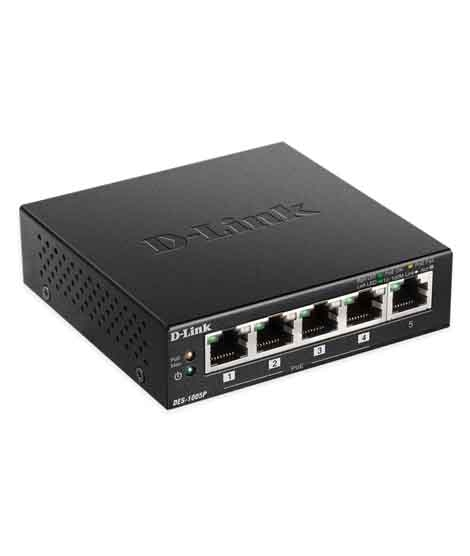 iShopping - D-Link 5-Port Metal Desktop Switch With PoE (DES-1005P)