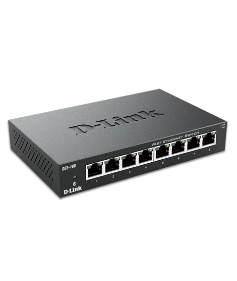 iShopping - D-Link 8-Port 10/100 Unmanaged Metal Desktop Switch (DES-108)