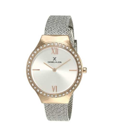 iShopping - Daniel Klein Analog Watch For Women Silver (DK12075-4)