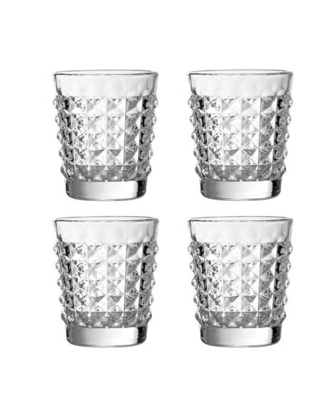 iShopping - Premier Home Pyramid Glass Tumblers - Set Of 4 (1404798)