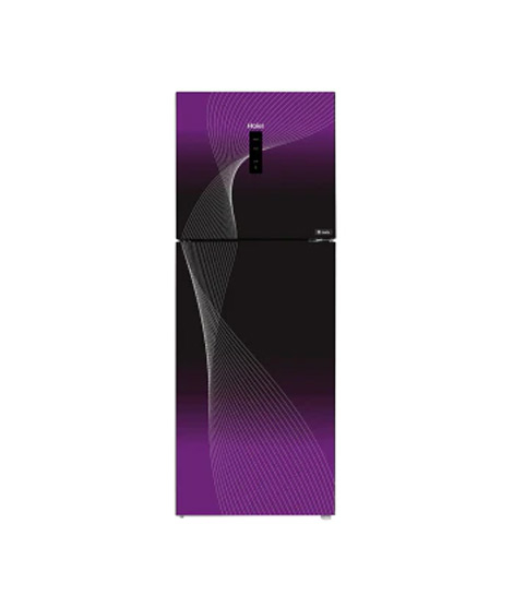 iShopping - Haier Digital Inverter Glass Door Freezer-on-Top Refrigerator 13 Cu Ft (HRF-368IA)-Purple