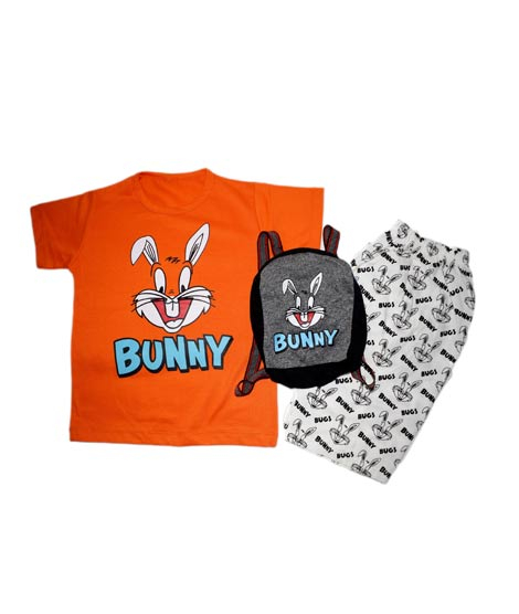 iShopping - Komfy Bunny Printed Suit For Boys Orange (KBB141)
