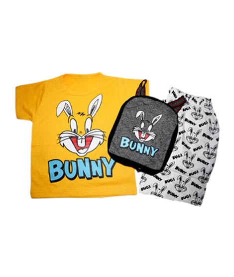 iShopping - Komfy Bunny Printed Suit For Boys Yellow (KBB140)