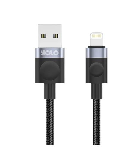 iShopping - Yolo Flow USB to Lightning Fast Charging Cable Black (Y-077)