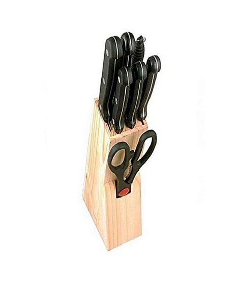 iShopping - Promax Knife Set With Wooden Stand Pack Of 8