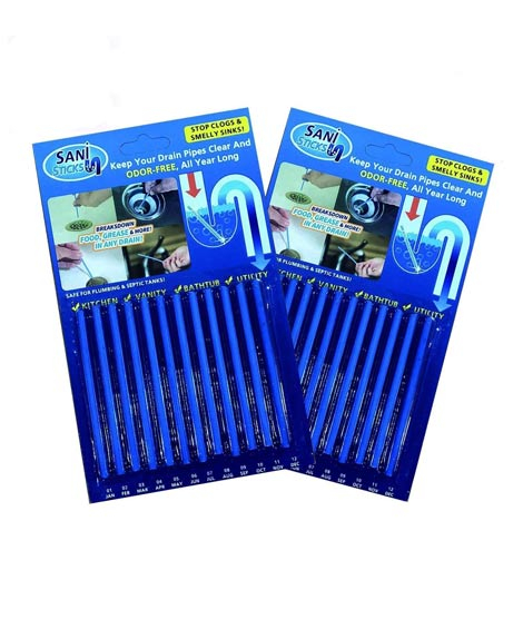 iShopping - Promax Sani Sticks Drain Cleaner Pack Of 12