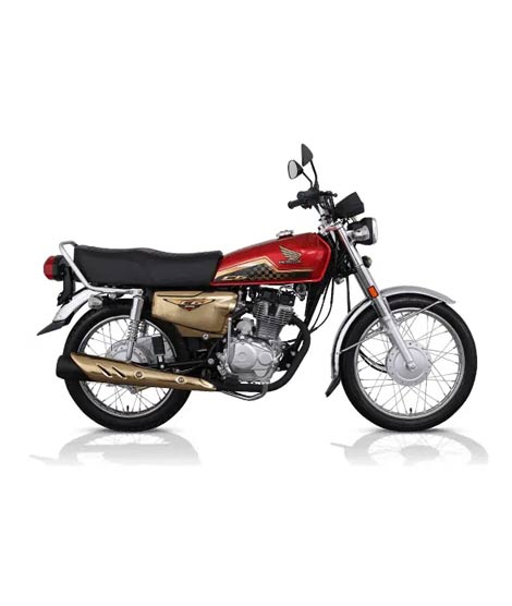iShopping - Honda CG 125S Gold Self Start & 5-Gears - 2024 Model-Red-2024 Registration