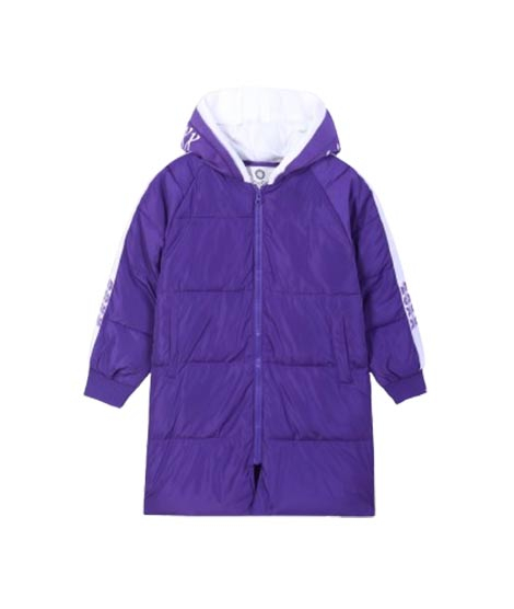 iShopping - HnH Marketing Sleeve Panel Quilted Zipper Hoodie For Women Purple-6-7 Years
