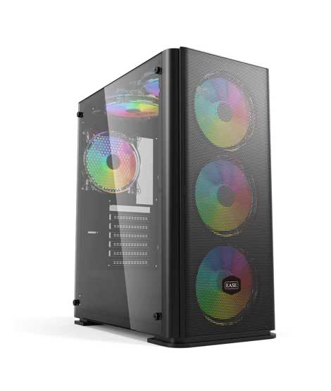 iShopping - EASE EC144B Tempered Glass ATX Gaming Case