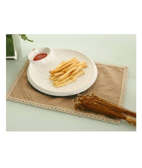 iShopping - Easy Shop 10" Serving French Fries & DIP Plate (1216)