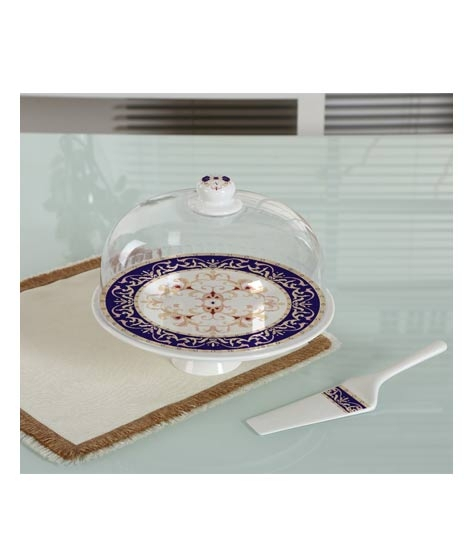 iShopping - Easy Shop 11" Cake Plate With Plastic Cap And Picker (1156)