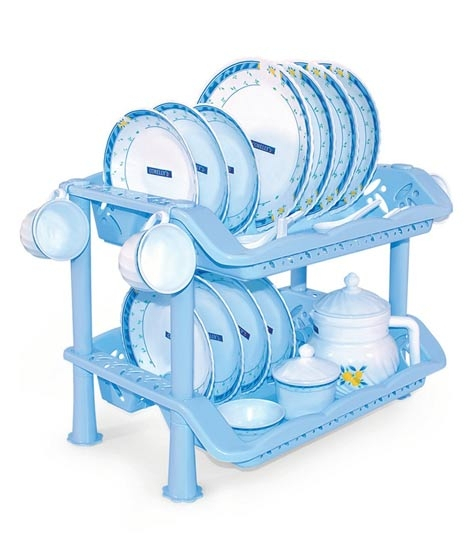 iShopping - Easy Shop 2 Layer Dish Rack Blue (1412)