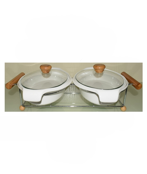 iShopping - Easy Shop 2 Pcs Lid Serving Bowl With Stand