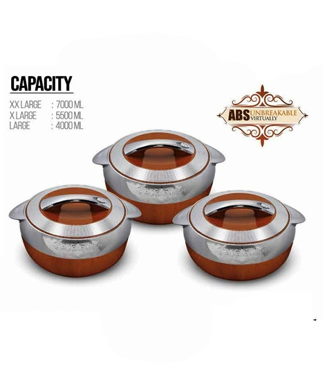 iShopping - Easy Shop 3 Different Sizes Hotpot Pack Of 3 Brown
