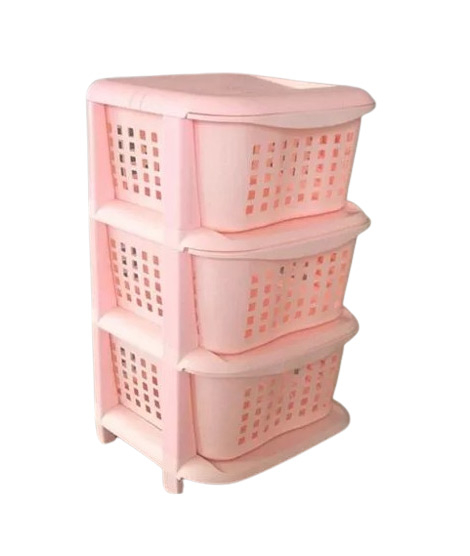 iShopping - Easy Shop 3 Layer Vegetable Drawer For Kitchen Pink