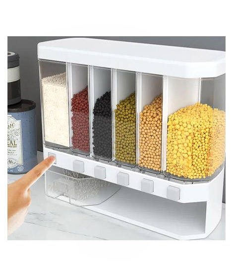 iShopping - Easy Shop 6 Partition Cereal & Spice Dispenser