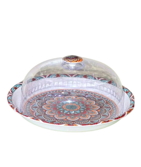 iShopping - Easy Shop Colorful Acrylic Cover Melamine Plate Tray