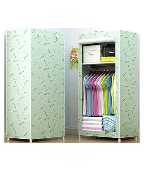 iShopping - Easy Shop Double Shelf Hanging Wardrobe Green