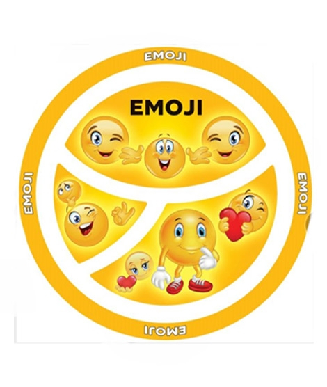 iShopping - Easy Shop Emoji Melamine Serving Tray For Kid's