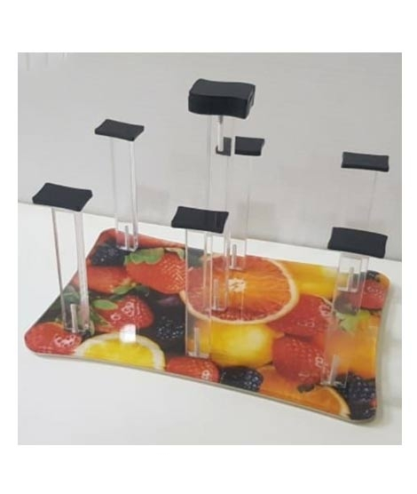 iShopping - Easy Shop Fruit Printed Acrylic Glass Stand (1089)
