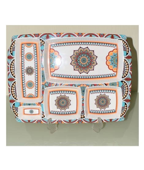 iShopping - Easy Shop Melamine 5 Partition Serving Tray