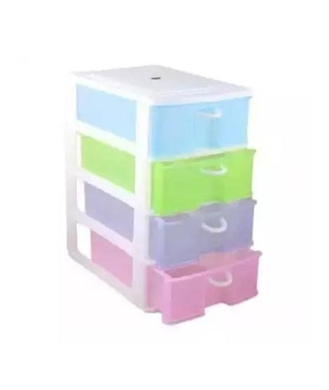 iShopping - Easy Shop MultiColor 4 Step Plastic Drawer