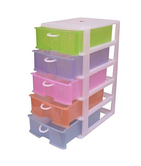iShopping - Easy Shop MultiColor 5 Step Plastic Drawer